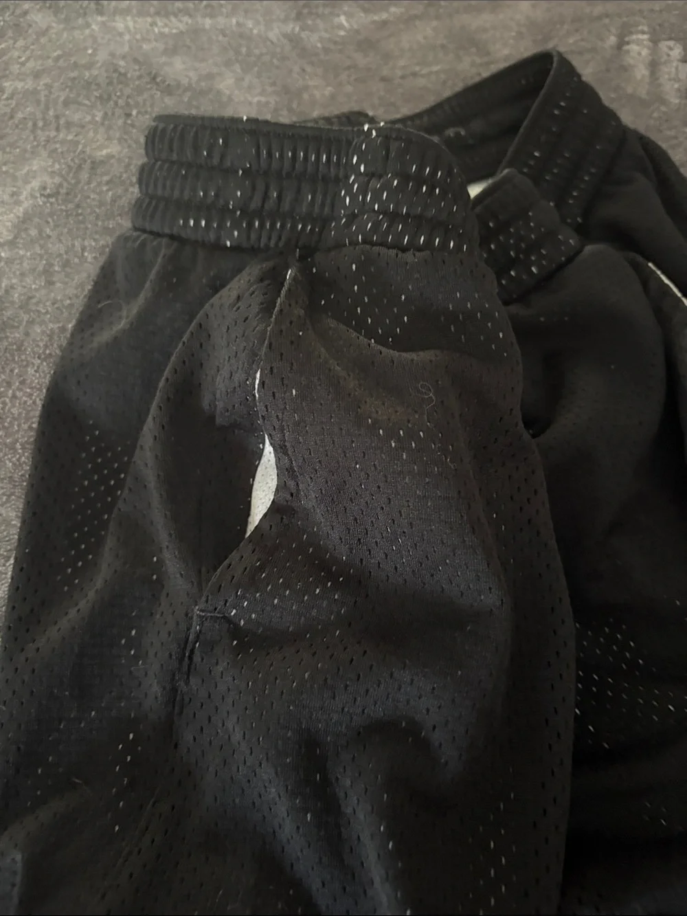 Nike Black Kids Mesh Shorts with Bright Blue Logo